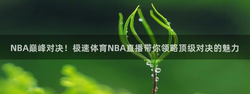 NBA巅峰对决！极速体育NBA直播带你领略顶级对决的魅力