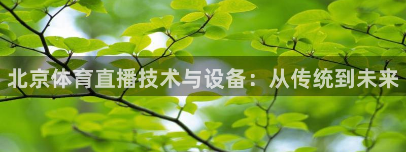 北京体育直播技术与设备：从传统到未来